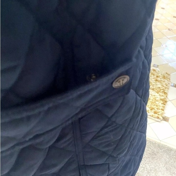 Mens Audrains Newport Concours Motor Size XL Puffer Vest Navy Blue Full Zip - Picture 5 of 9